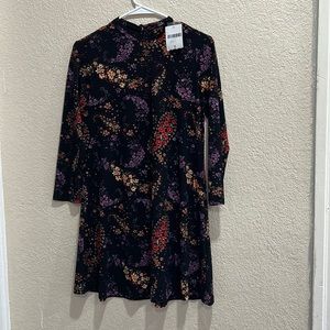 Forever 21 Women Black Knit Flower Dress